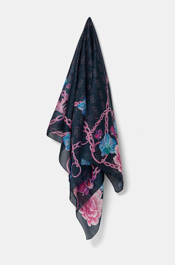 Guess Svileni rubac Guess FOULARD boja: tamno plava, s uzorkom, AW5272 SIL13