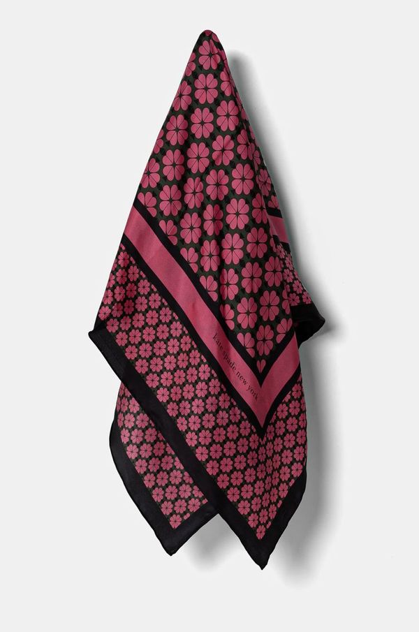 Kate Spade Svileni rubac Kate Spade boja: ružičasta, s uzorkom, KS1004372