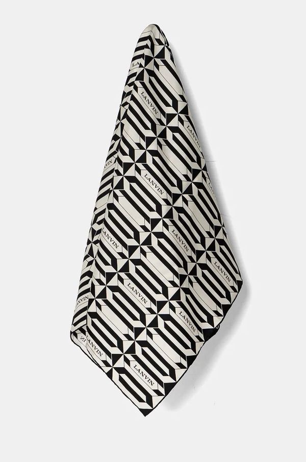 Lanvin Svileni rubac Lanvin boja: crna, s uzorkom, 6L9090.SS173