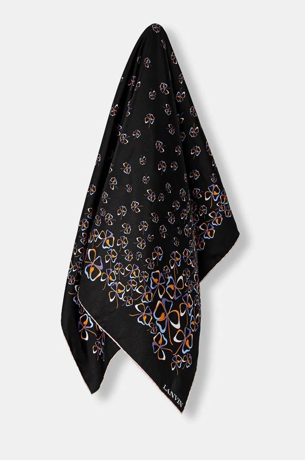 Lanvin Svileni rubac Lanvin boja: crna, s uzorkom, 6L9090.SS671