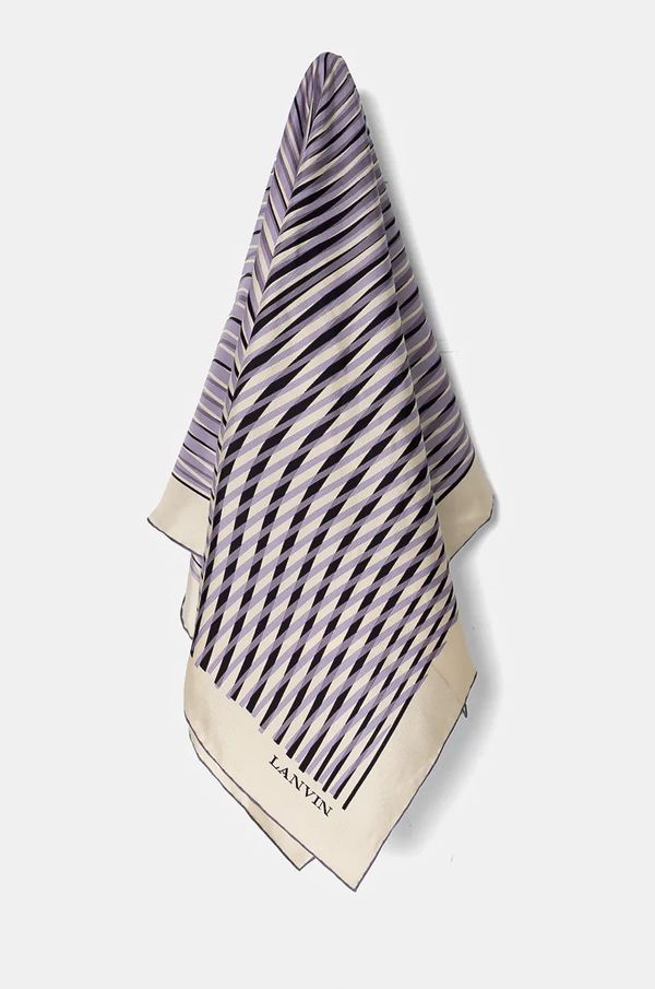 Lanvin Svileni rubac Lanvin boja: ljubičasta, s uzorkom, 6L9090.SS183