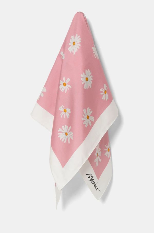 Moschino Svileni rubac Moschino 90 x 90 cm boja: ružičasta, s uzorkom, M3228 3549