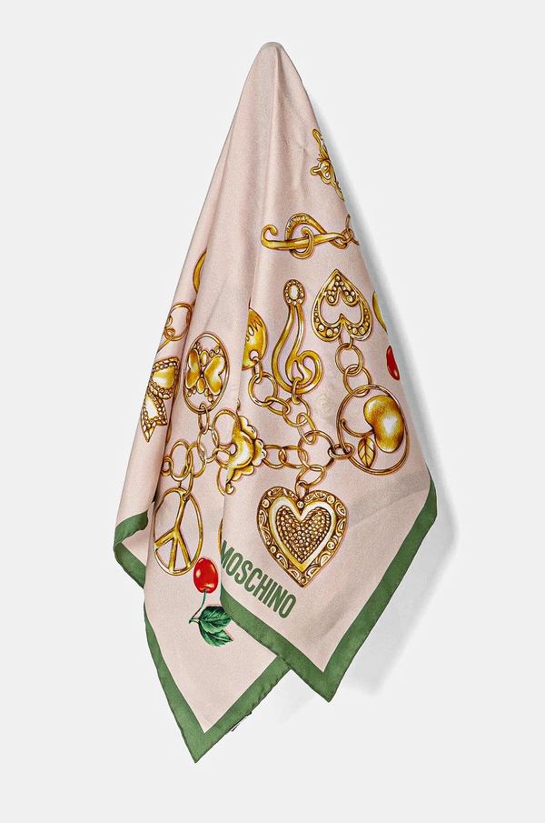 Moschino Svileni rubac Moschino boja: ružičasta, s uzorkom, M3217 3549