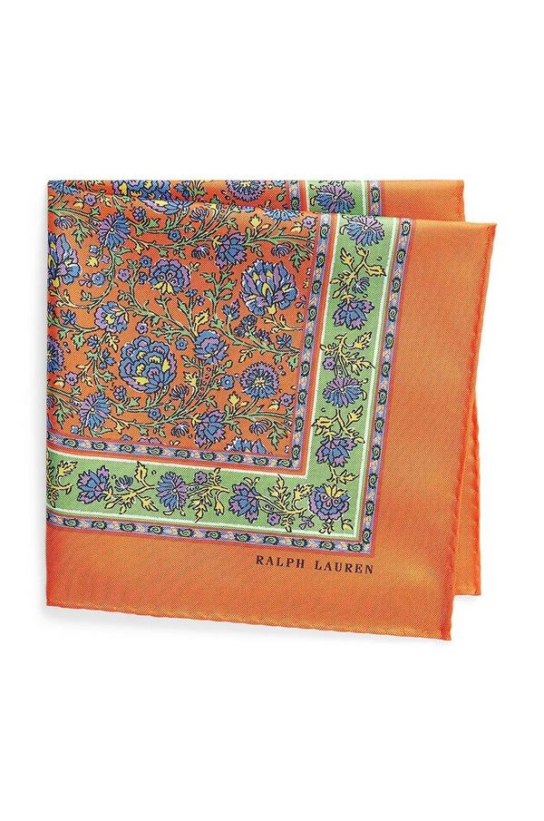 Polo Ralph Lauren Svileni rubac Polo Ralph Lauren boja: narančasta, s uzorkom, 712957640