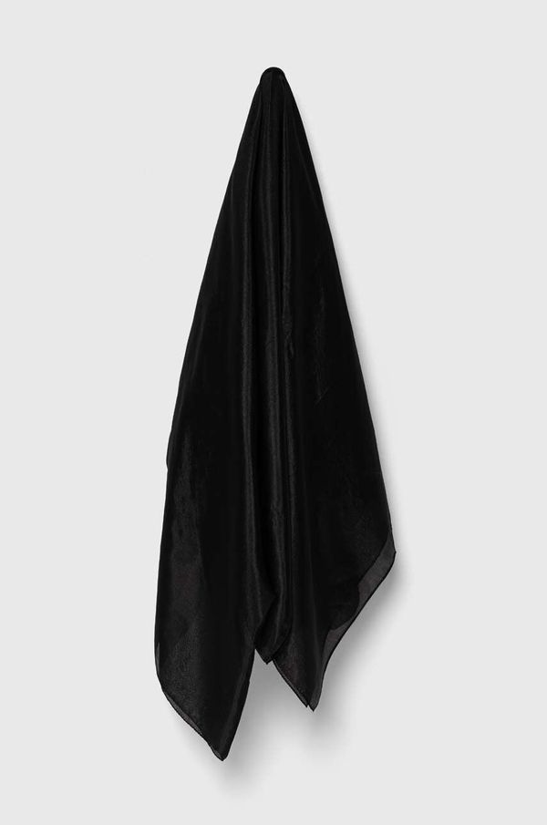 Answear Lab Svileni šal Answear Lab boja: crna, bez uzorka