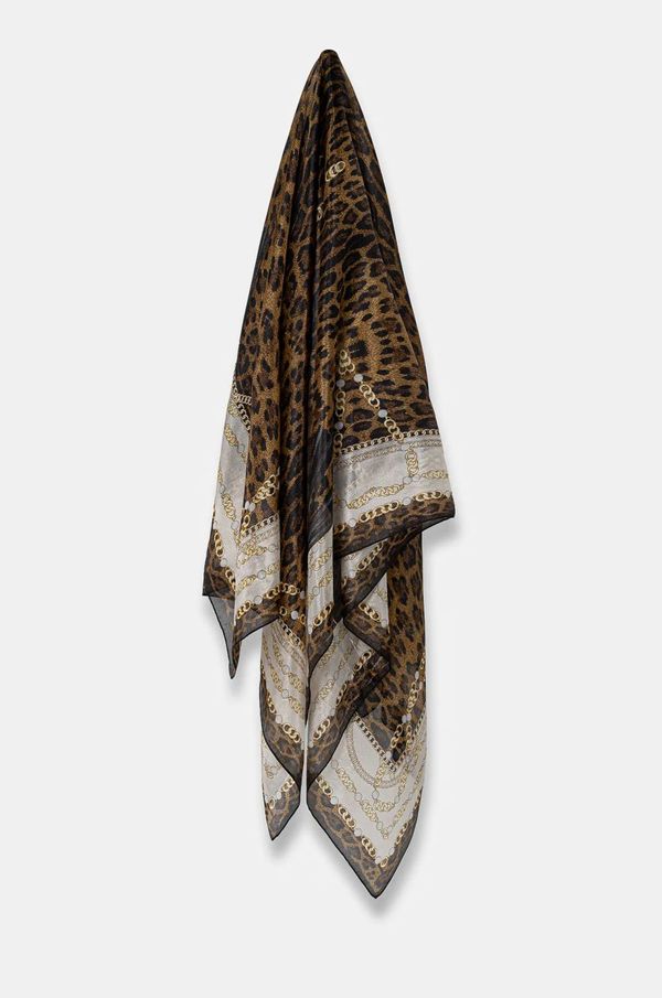 Answear Lab Svileni šal Answear Lab boja: smeđa, s uzorkom
