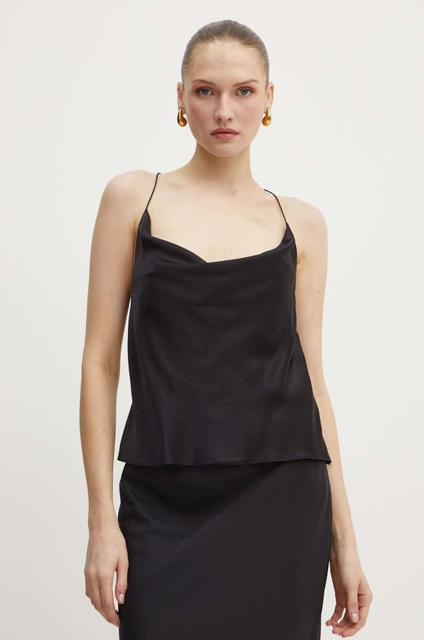Custommade Svileni top Custommade Yuliana boja: crna, bez uzorka, 999312115