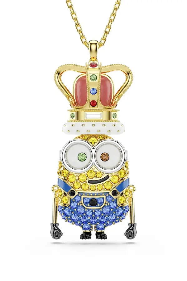 Swarovski Swarovski ogrlica s privjeskom za žene pozlaćena sa Swarovski kristalom MINIONS