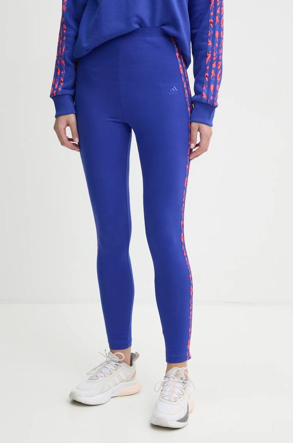 adidas Tajice adidas Animal za žene, boja: ljubičasta, s aplikacijom, IY1666