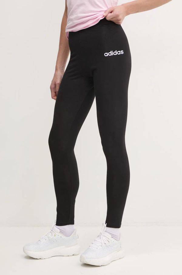 adidas Tajice adidas Essentials Linear za žene, boja: crna, s tiskom, JG8621