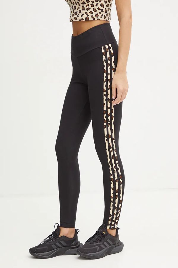 adidas Originals Tajice adidas Originals Leopard Legging za žene, boja: crna, s aplikacijom, IW8471