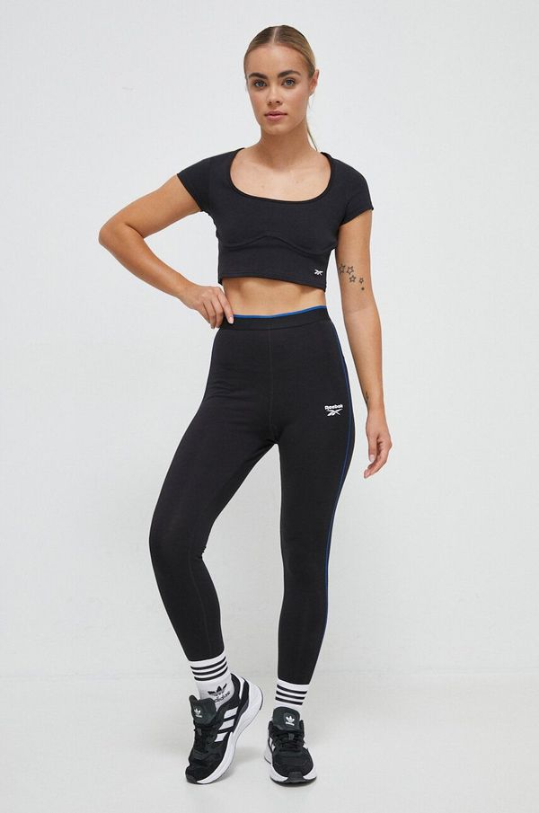 Reebok Tajice Reebok za žene, boja: crna, bez uzorka