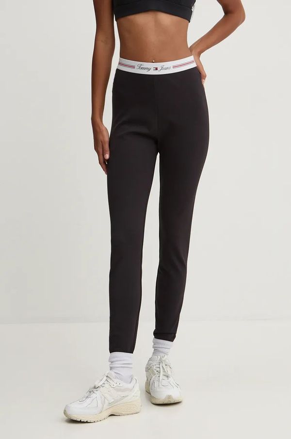 Tommy Jeans Tajice Tommy Jeans za žene, boja: crna, bez uzorka, DW0DW18748