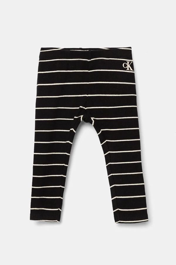 Calvin Klein Jeans Tajice za bebe Calvin Klein Jeans boja: crna, s uzorkom, IN0IN00221