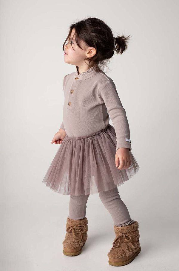 Donsje Tajice za bebe Donsje Joline Leggings boja: smeđa, bez uzorka, 4080000