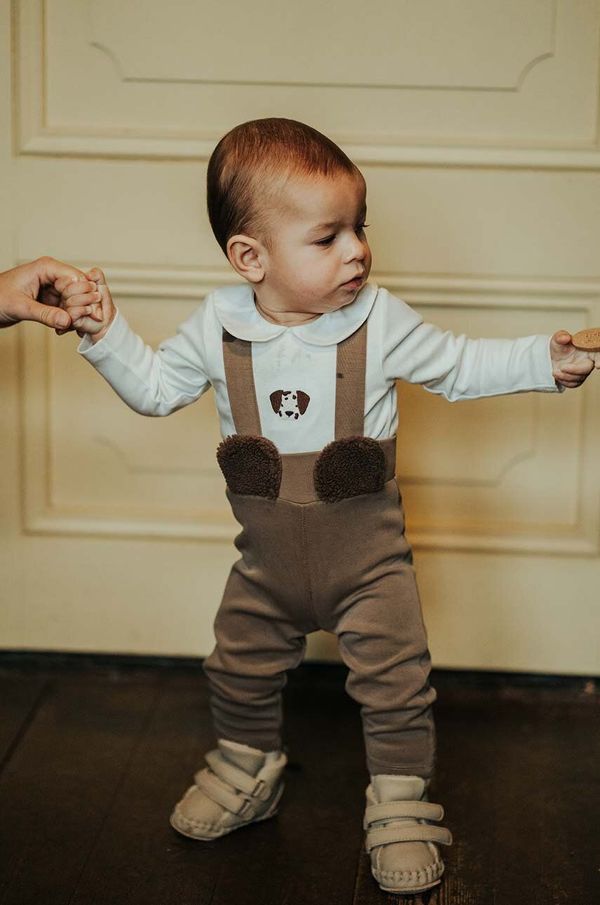 Donsje Tajice za bebe Donsje Sieffi Leggings Bear boja: smeđa, bez uzorka, 3034601