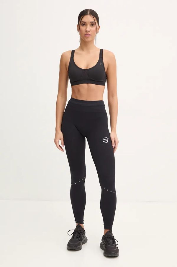Compressport Tajice za trčanje Compressport Winter Running boja: crna, bez uzorka, ATIW3259