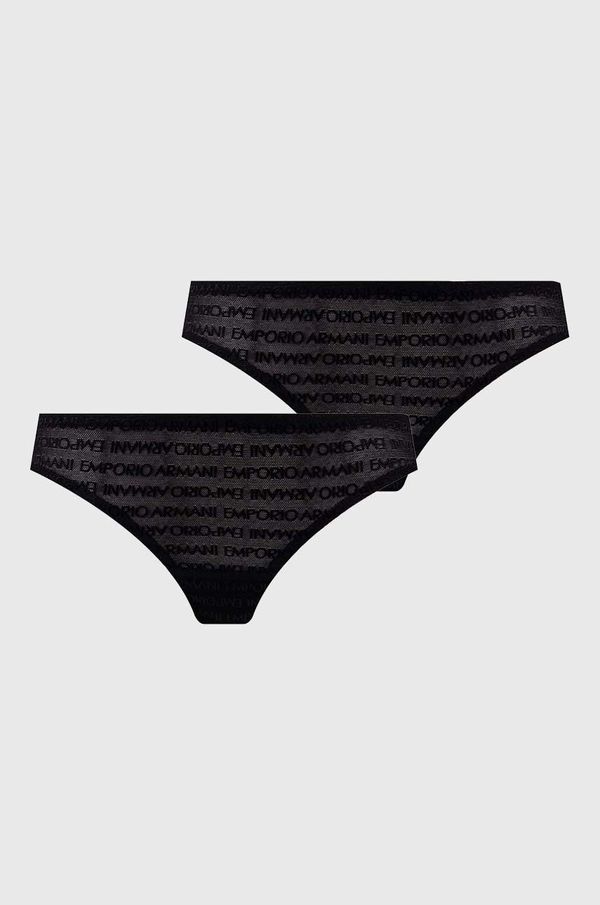 Emporio Armani Underwear Tange Emporio Armani Underwear 2-pack boja: crna, providne