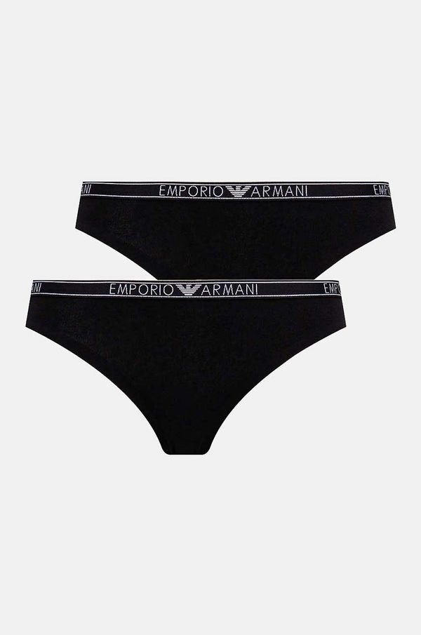 Emporio Armani Underwear Tange Emporio Armani Underwear boja: crna, od pamuka, 163333 4F223