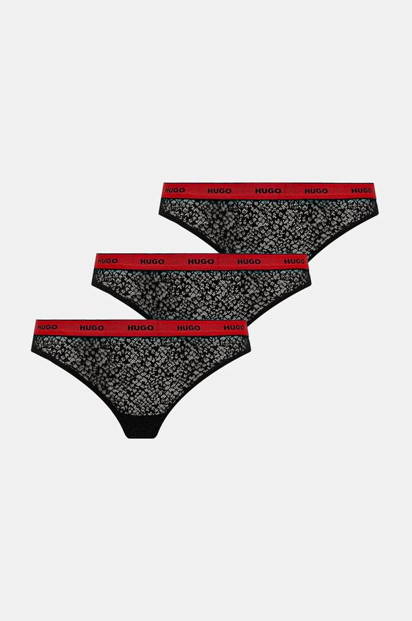 HUGO Tange HUGO 3-pack boja: crna, od čipke, 50535265