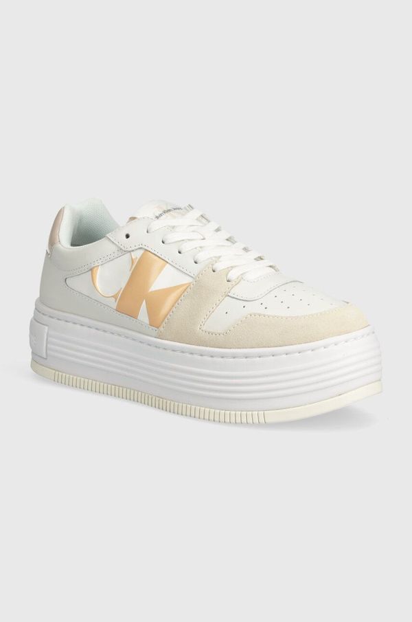 Calvin Klein Jeans Tenisice Calvin Klein Jeans BOLD PLATF LOW LACE MIX NBS DC boja: bež, YW0YW01432