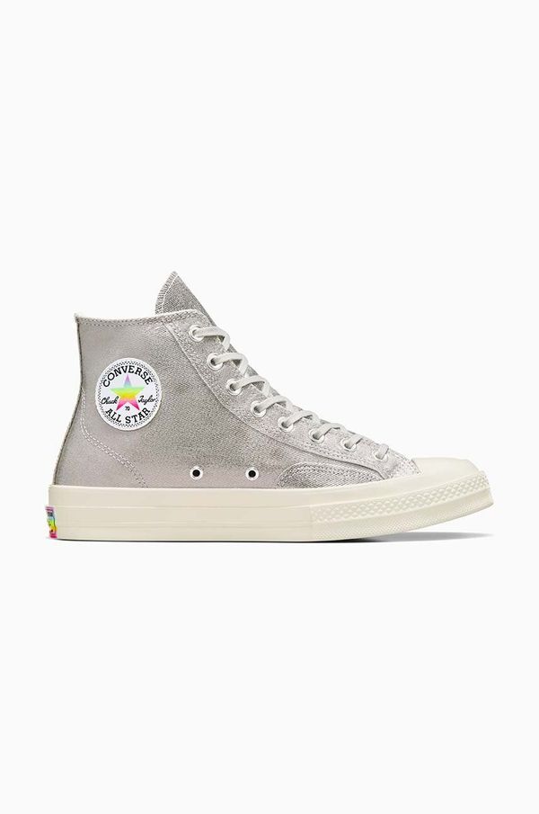 Converse Tenisice Converse Chuck 70 Hi Pride za žene, boja: srebrna, A10214C