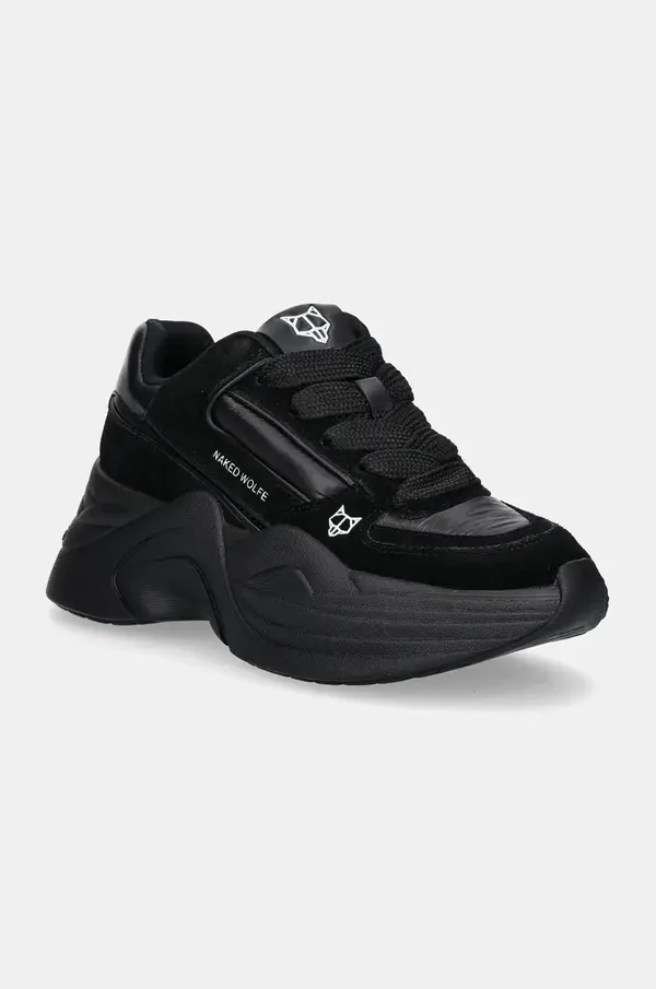 Naked Wolfe Tenisice Naked Wolfe Temple boja: crna, Temple Black Leather Suede