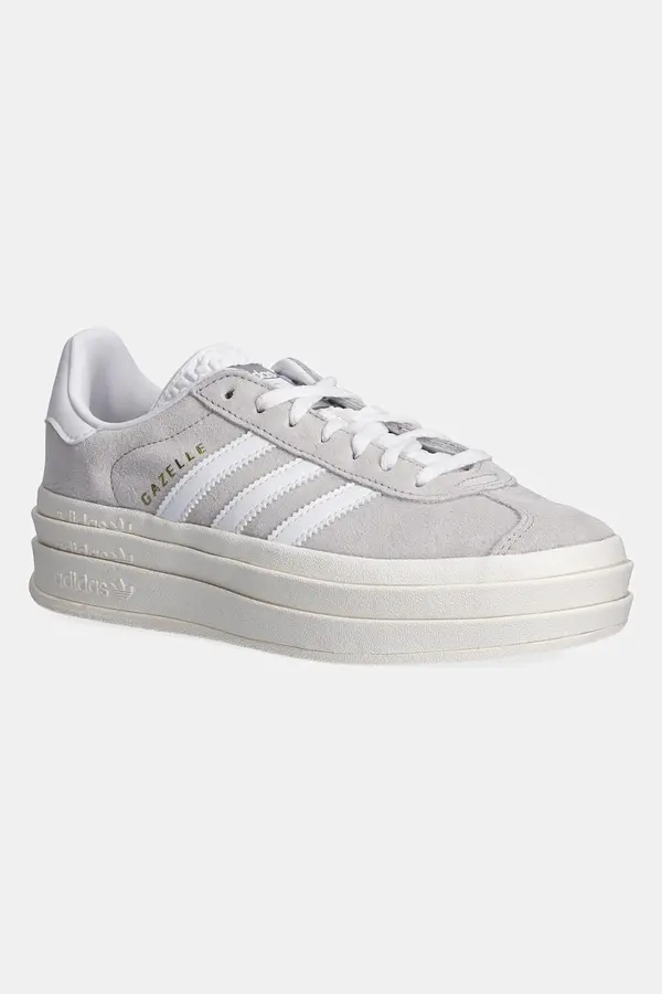 Adidas Tenisice od brušene kože adidas Originals Gazelle Bold W boja: siva, HQ6893-grey