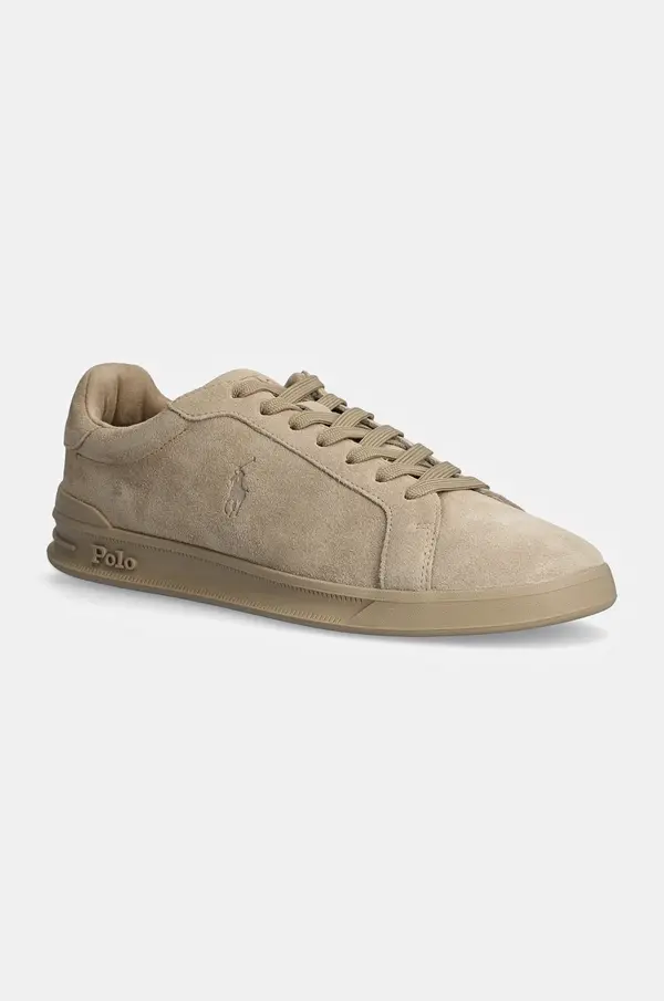 Ralph Lauren Tenisice od brušene kože Polo Ralph Lauren Hrt Ct II boja: bež, 809877601001