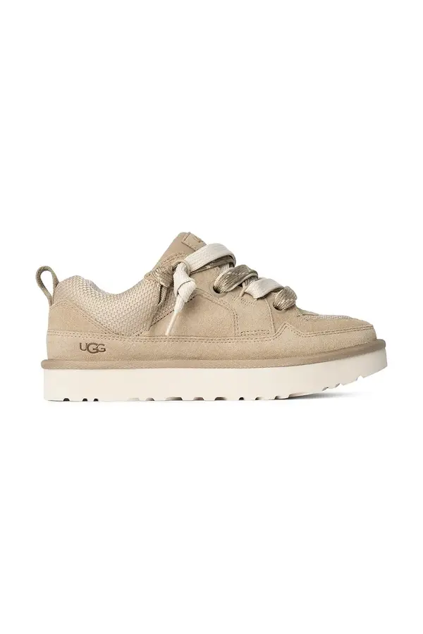 Ugg Tenisice od brušene kože UGG Lo Lowmel za žene, boja: bež, 1168890-MDSD