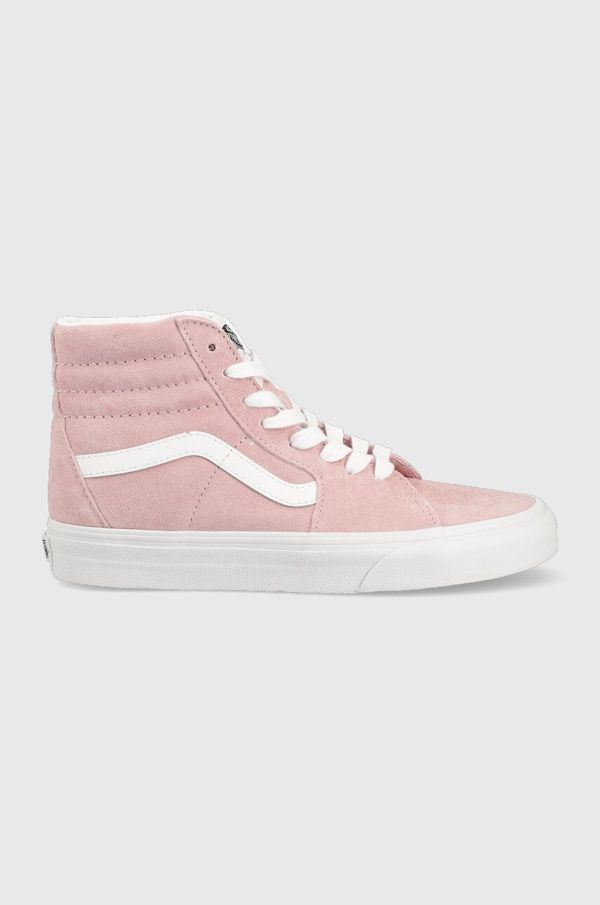 Vans Tenisice od brušene kože Vans SK8-Hi boja: ružičasta, VN0A4BVT2PT1-PIG.SUEDE