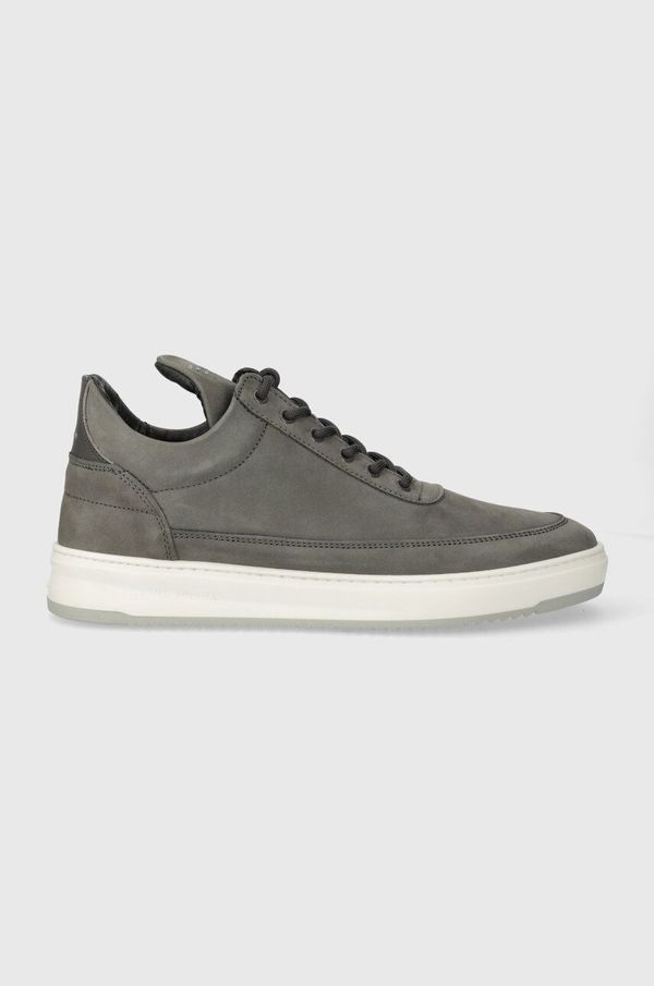 Filling Pieces Tenisice od nubuk kože Filling Pieces Low Top Base boja: siva, 10120591002