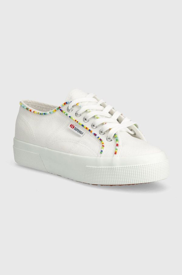 Superga Tenisice Superga 2740 MULTICOLOR BEADS za žene, boja: bijela, S4131FW