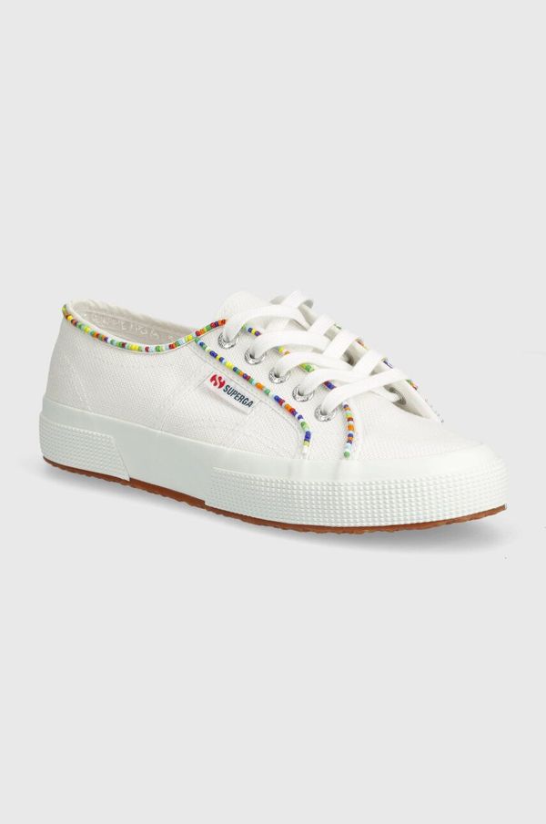 Superga Tenisice Superga 2750 MULTICOLOR BEADS za žene, boja: bijela, S31352W
