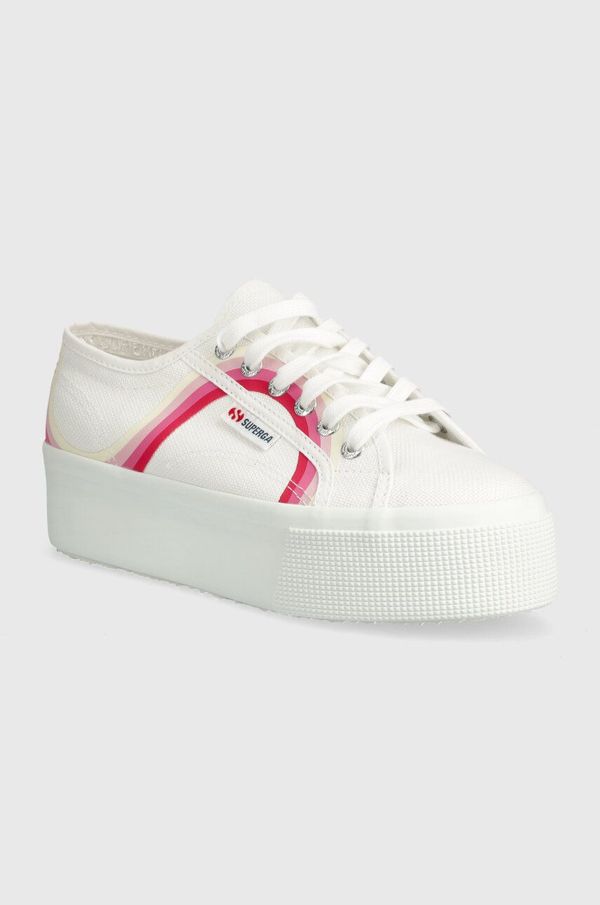 Superga Tenisice Superga 2790 ROUND STRIPES za žene, boja: bijela, S4128TW