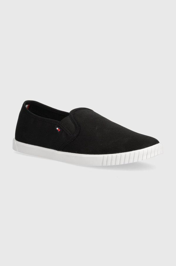 Tommy Hilfiger Tenisice Tommy Hilfiger CANVAS SLIP-ON SNEAKER za žene, boja: crna, FW0FW07806