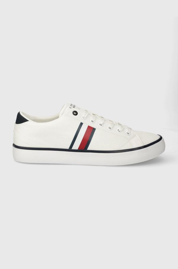 Tommy Hilfiger Tenisice Tommy Hilfiger TH HI VULC LOW STRIPES MESH za muškarce, boja: bijela, FM0FM04946