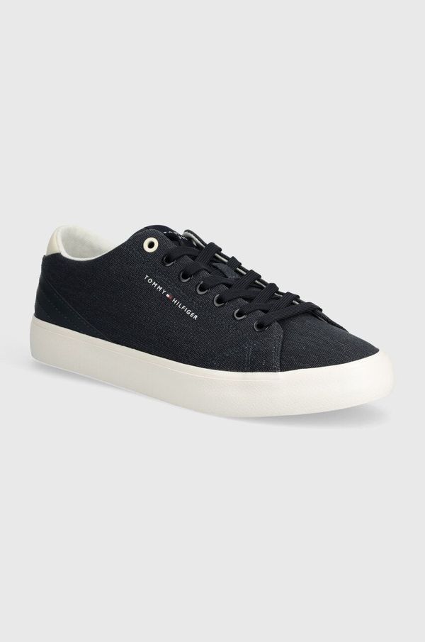 Tommy Hilfiger Tenisice Tommy Hilfiger TH HI VULC LOW SUMMER CVS za muškarce, boja: tamno plava, FM0FM05056
