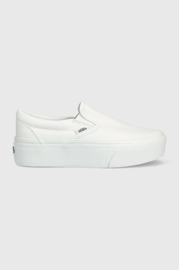 Vans Tenisice Vans Classic Slip-On Stackform za žene, boja: bijela, VN0A7Q5RW001-WHITE