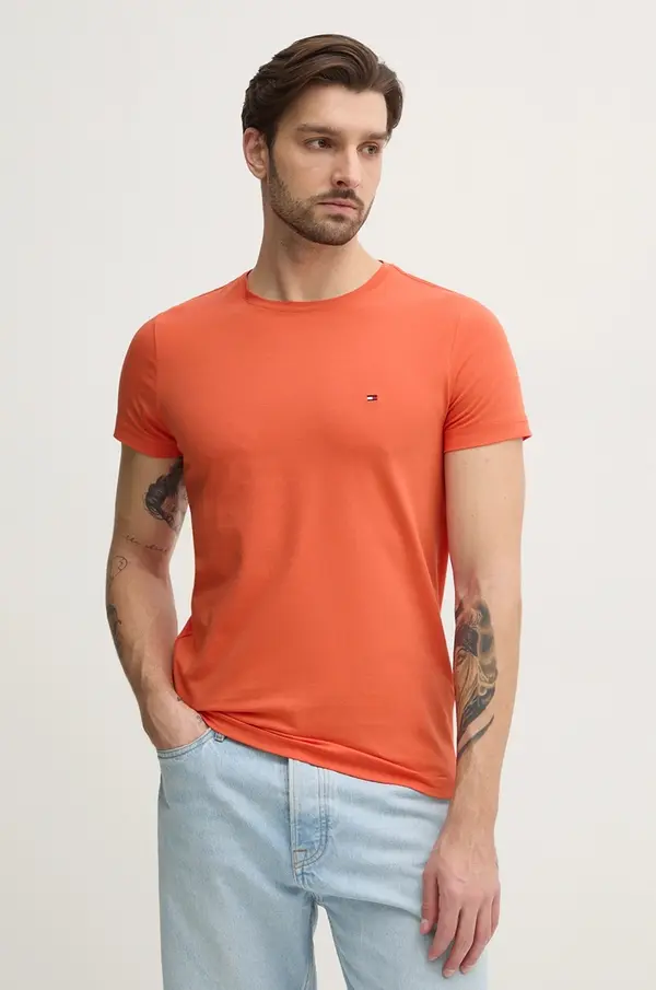 Tommy Hilfiger Tommy Hilfiger basic majica kratkih rukava muška od pamuka s elastanom