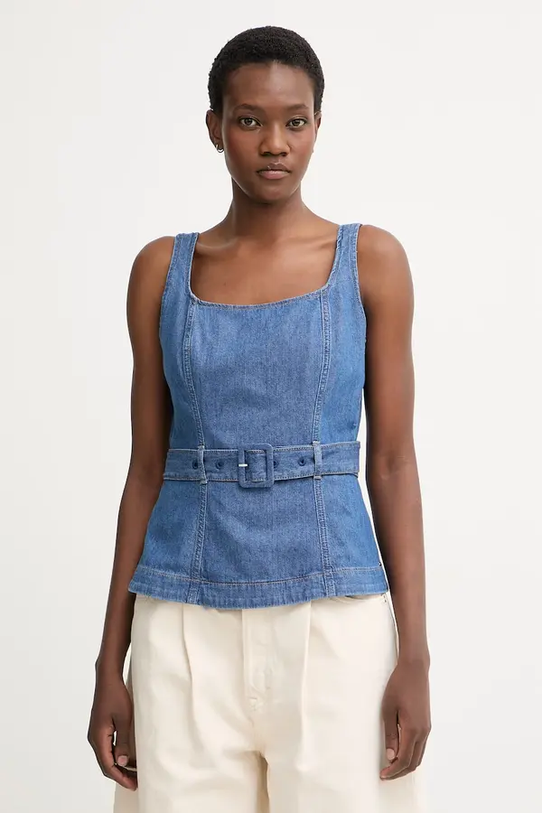 Tommy Hilfiger Tommy Hilfiger bluza s naramenicama za žene od trapera