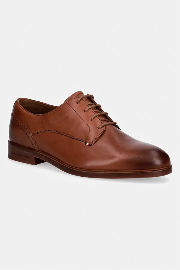 Tommy Hilfiger Tommy Hilfiger cipele za muškarce od kože HILFIGER LEATHER DRESS SHOE
