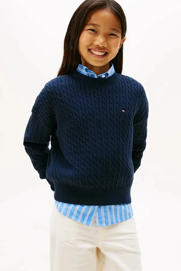 Tommy Hilfiger Tommy Hilfiger Dječji pamučni pulover Tommy Hilfiger