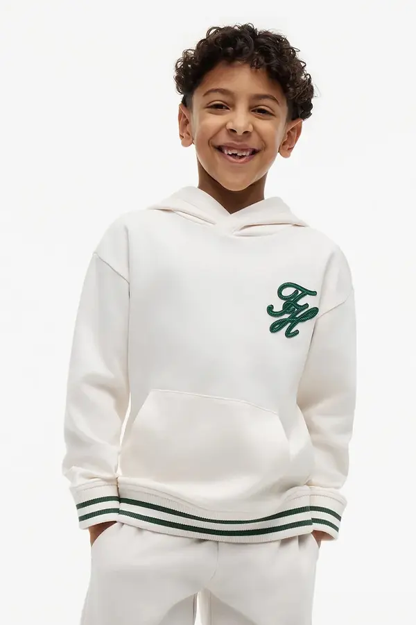 Tommy Hilfiger Tommy Hilfiger dukserica sa kapuljačom za djecu s pamukom