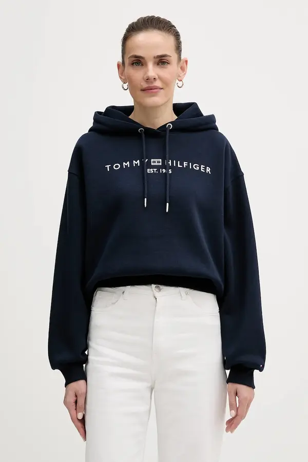 Tommy Hilfiger Tommy Hilfiger dukserica sa kapuljačom za žene s pamukom