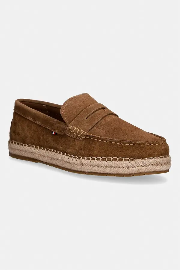 Tommy Hilfiger Tommy Hilfiger espadrile muške od brušene kože FLEXIBLE HILFIGER SDE ESPADRILLE