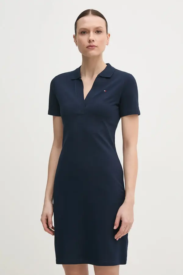 Tommy Hilfiger Tommy Hilfiger haljina od pamuka s elastanom