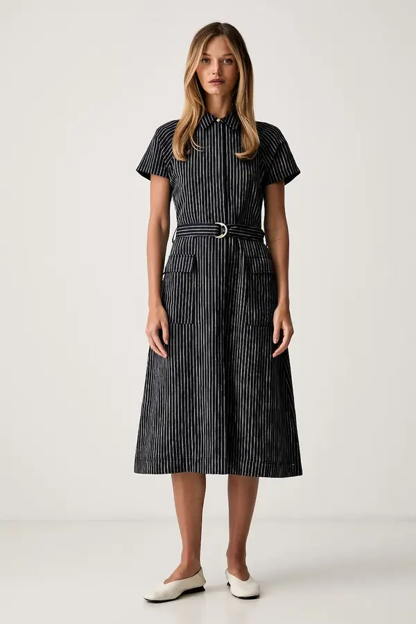 Tommy Hilfiger Tommy Hilfiger haljina u stilu košulje s lyocellom