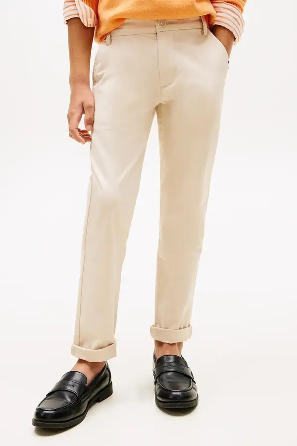 Tommy Hilfiger Tommy Hilfiger hlače chinos za djecu s pamukom