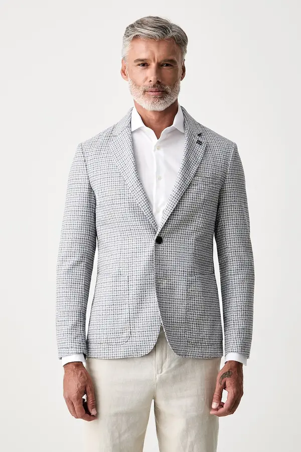 Tommy Hilfiger Tommy Hilfiger jednoredni sako za muškarce od pamuka
